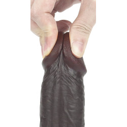 LoveToy SlidingSkin Gode Sliding Skin 17 x 4.2cm Marron